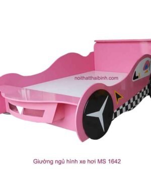 Giường ngủ hình xe hơi màu hồng