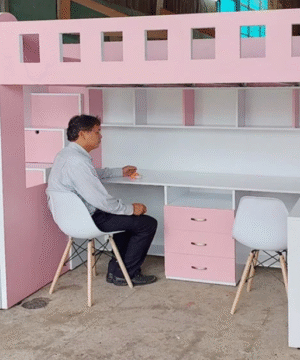 Giường tầng kết hợp bàn học cho bé