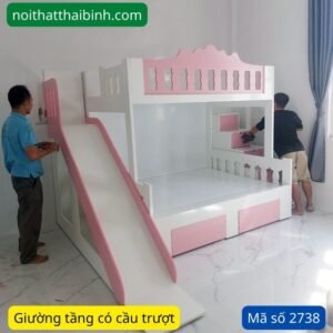 Giường tầng cho bé có cầu trượt