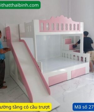Giường tầng cho bé có cầu trượt