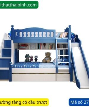 Giường tầng có cầu trượt cho bé