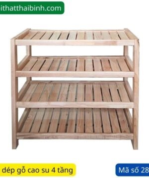Kệ dép gỗ 4 tầng