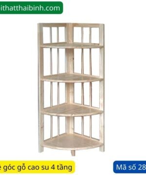 Kệ góc gỗ 4 tầng