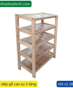 Kệ dép gỗ 5 tầng