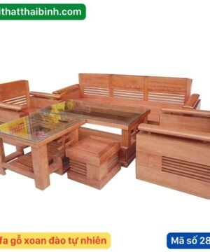 Sofa gỗ xoan đào tự nhiên