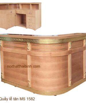 Quầy lễ tân bo góc chất lượng