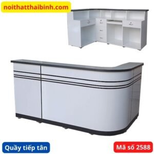 Quầy tiếp tân góc cong 1m2