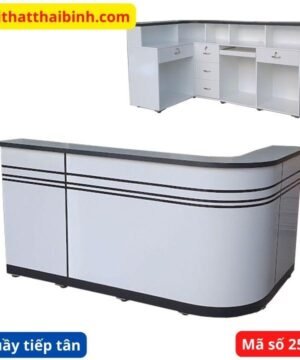 Quầy tiếp tân góc cong 1m2