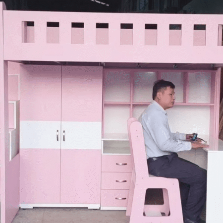 Giường 2 tầng kết hợp bàn học MS 2766