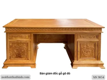 Top 5 Mẫu Bàn Giám Đốc Gỗ Gõ Đỏ Sang Trọng Cho Văn Phòng Hiện Đại