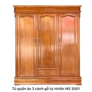 Tủ quần áo 3 cánh gỗ tự nhiên