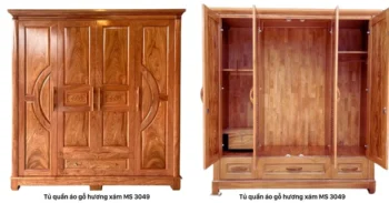 Tủ Áo Gỗ Hương Xám 4 Cánh Sự Lựa Chọn Hoàn Hảo Cho Phòng Ngủ