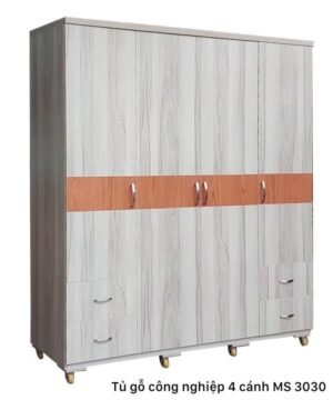 Tủ gỗ công nghiệp 4 cánh