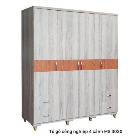 Tủ gỗ công nghiệp 4 cánh