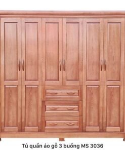Tủ quần áo 3 buồng gỗ xoan đào