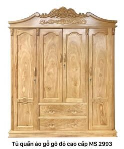 Tủ quần áo gỗ gõ đỏ cao cấp