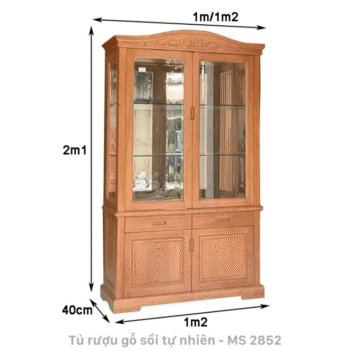 Tủ rượu gỗ sồi 1m2 MS 2852