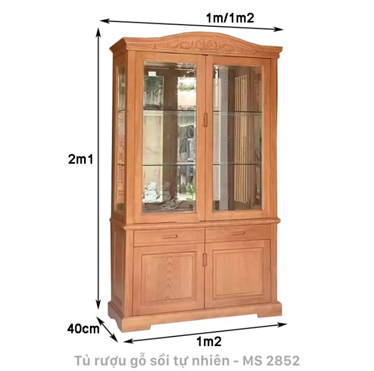 Tủ rượu gỗ sồi 1m2