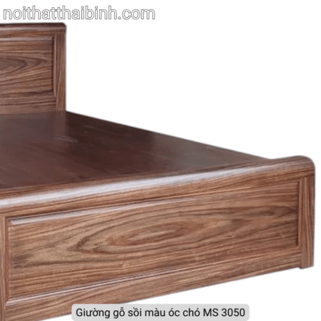 Giường gỗ sồi màu óc chó