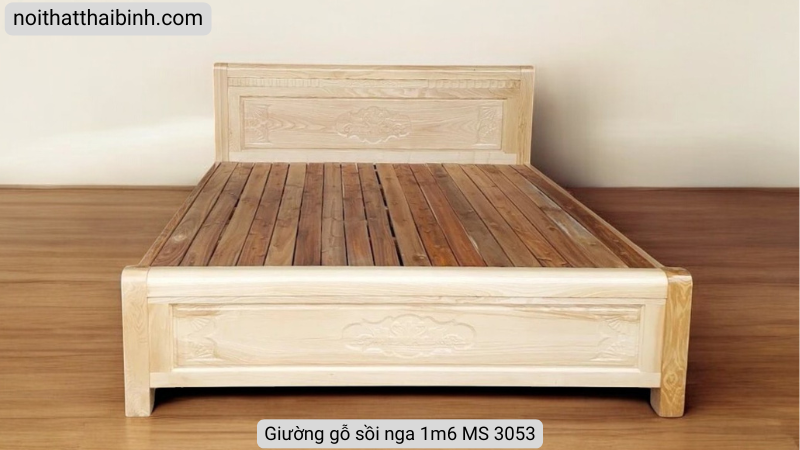 Giường gỗ sồi nga 1m6 Giường gỗ sồi nga 1m6