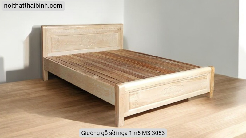 Giường gỗ sồi nga 1m6 Giường gỗ sồi nga 1m6