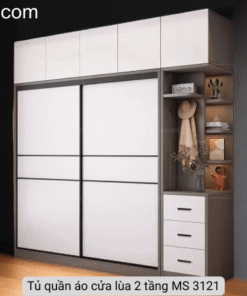 Tủ quần áo cửa lùa 2 tầng