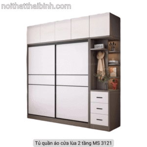 Tủ quần áo cửa lùa 2 tầng