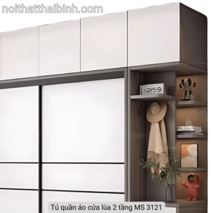 Tủ quần áo cửa lùa 2 tầng