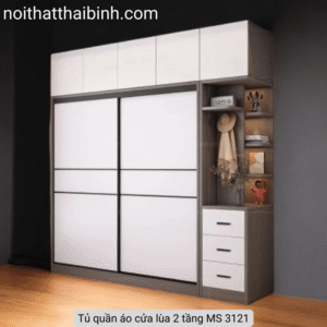 Tủ quần áo cửa lùa 2 tầng