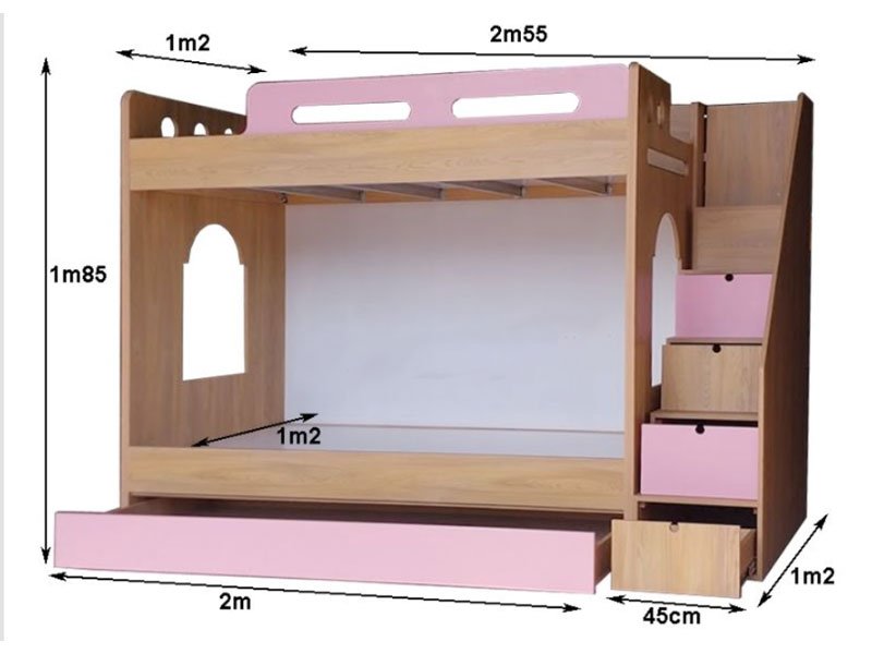 Kích thước giường tầng cho trẻ em