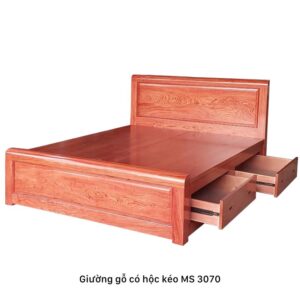 Giường gỗ có hộc kéo