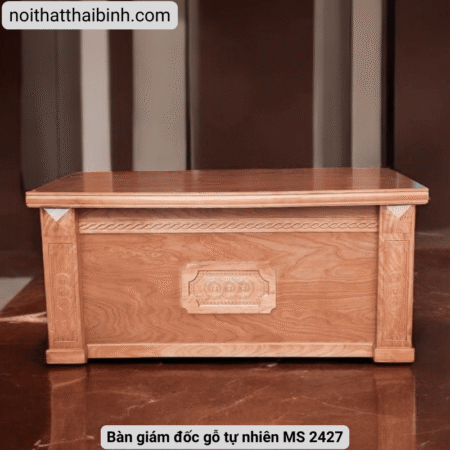 Bàn giám đốc gỗ tự nhiên MS 2427 17 Bàn giám đốc gỗ tự nhiên