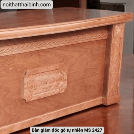Bàn giám đốc gỗ tự nhiên MS 2427 14 Bàn giám đốc gỗ tự nhiên