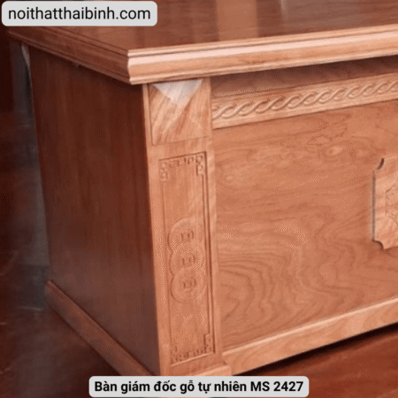 Bàn giám đốc gỗ tự nhiên MS 2427 15 Bàn giám đốc gỗ tự nhiên