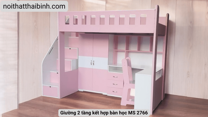 Giường 2 tầng kết hợp bàn học