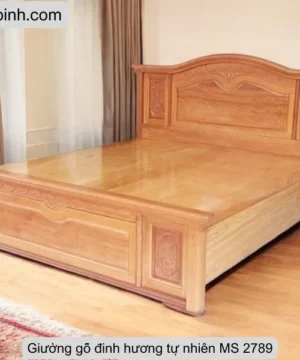 Giường gỗ đinh hương tự nhiên