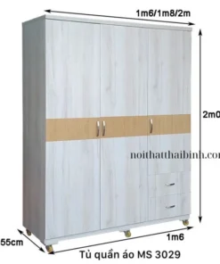 Tủ quần áo melamine MS 3029 Tủ quần áo melamine