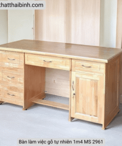 Bàn làm việc gỗ tự nhiên 1m4
