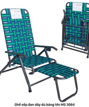 Ghế xếp đan dây dù bảng lớn MS 3064