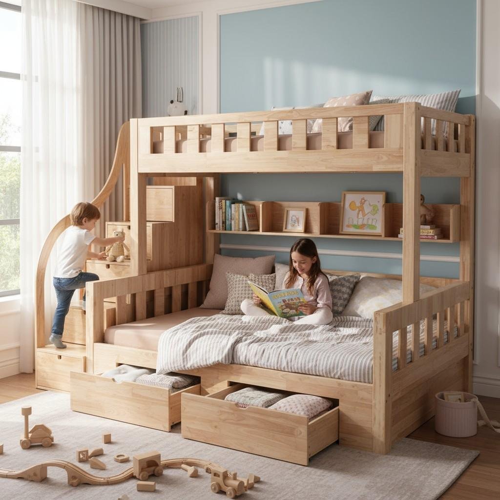 Giường 2 Tầng Cho Gia Đình Đông Người