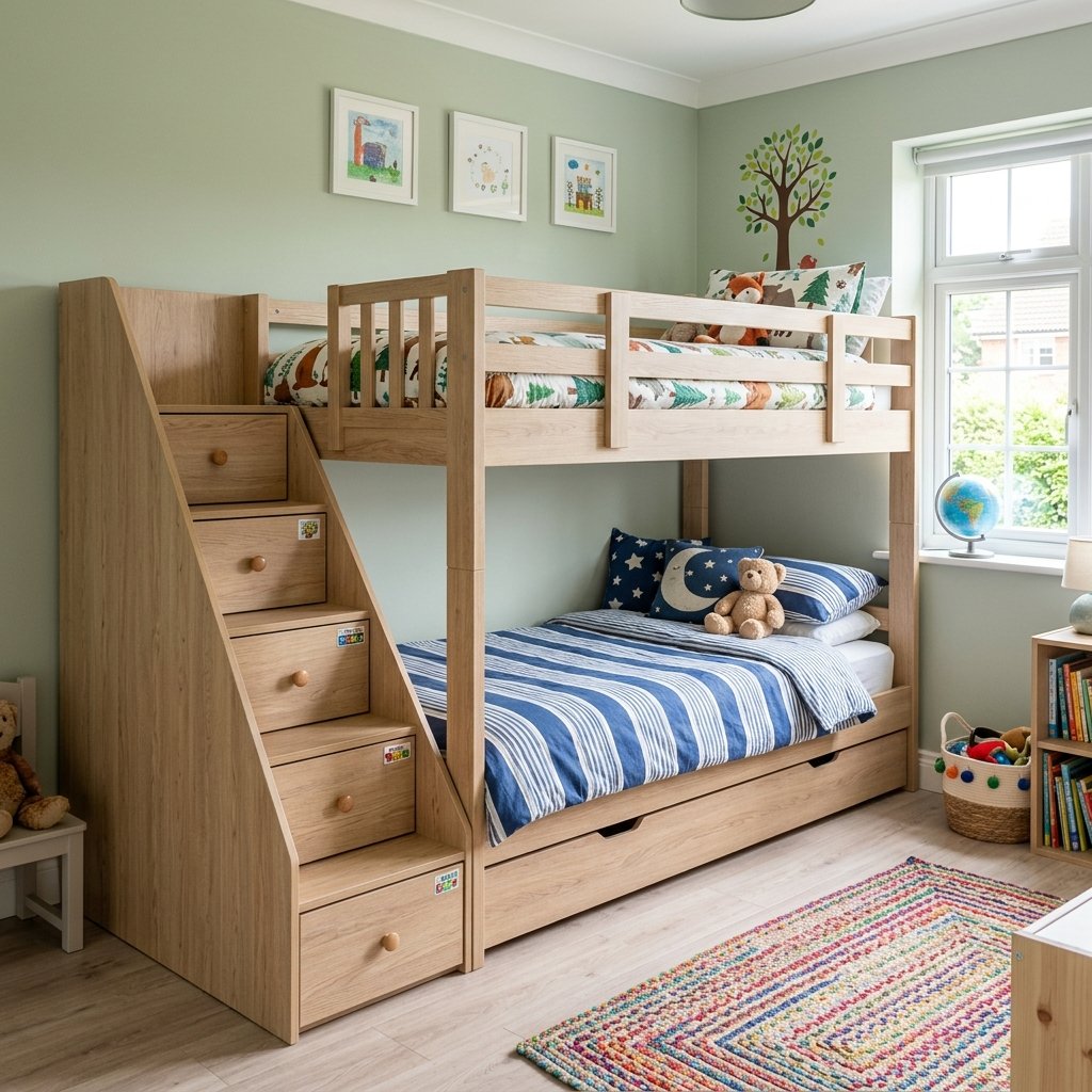 Giường 2 tầng gỗ tự nhiên