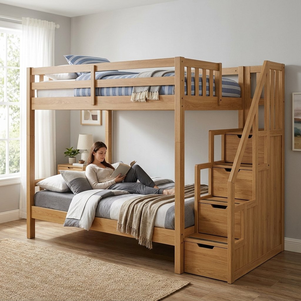 Giường 2 tầng gỗ tự nhiên