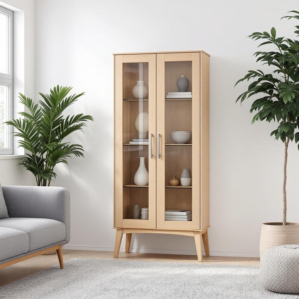 Mẫu tủ gỗ nhỏ trang trí phòng khách sang trọng