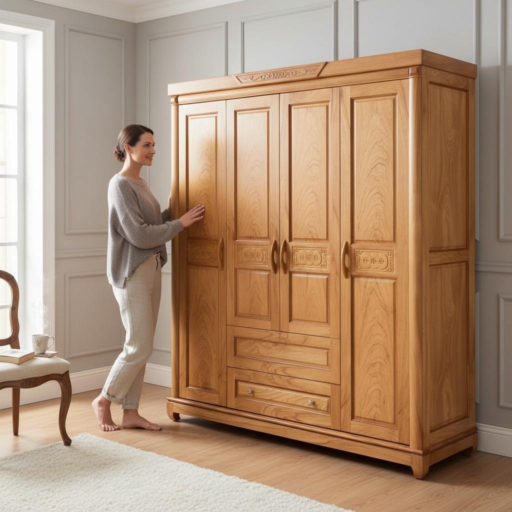 Showroom tủ gỗ nhỏ chất lượng cao Đồ Gỗ Thái Bình