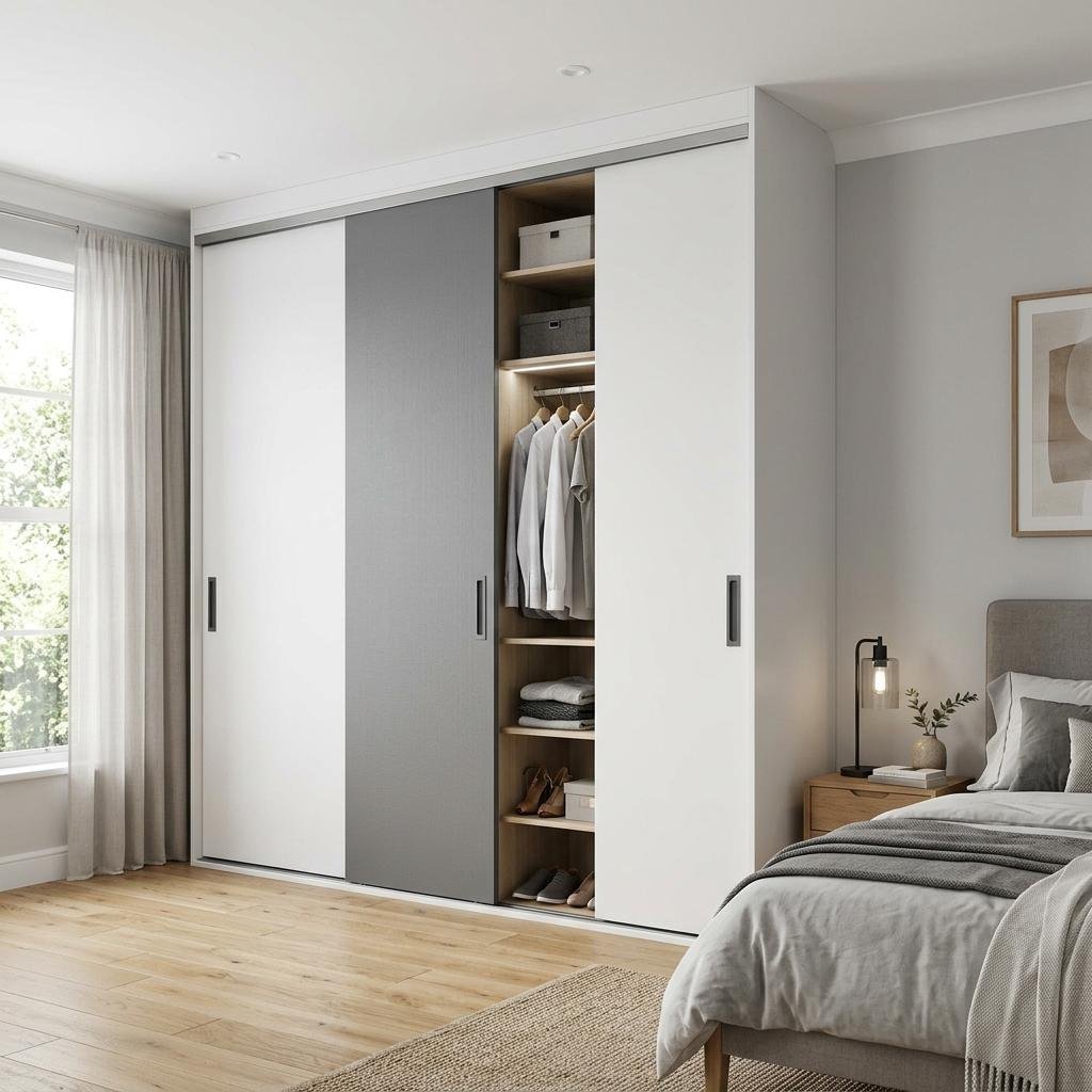 Tủ quần áo MDF phủ melamine chống ẩm lõi xanh