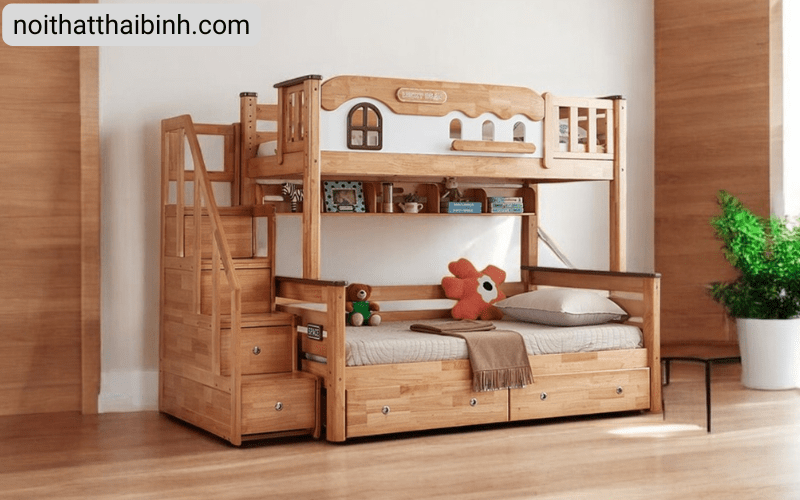 Giường Tầng Gỗ Người Lớn 2025 – Xu Hướng Nội Thất Tiết Kiệm Không Gian