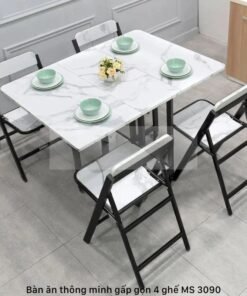 Bàn ăn thông minh gấp gọn 4 ghế MS 3090 | GIAO HỎA TỐC TPHCM