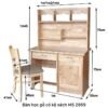 Bàn học cho bé gỗ tự nhiên có kệ MS 2959 | GIAO HỎA TỐC TPHCM - Hình ảnh 5