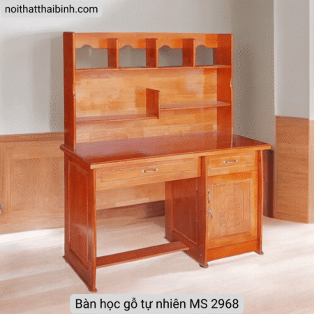 Bàn học gỗ tự nhiên MS 2968 8 Bàn học gỗ tự nhiên MS 2968