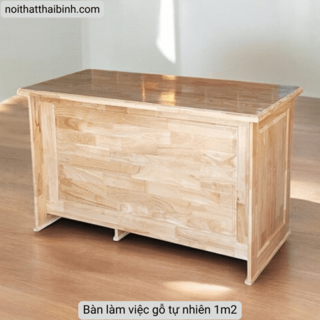 Bàn làm việc gỗ tự nhiên 1m2 MS 2967